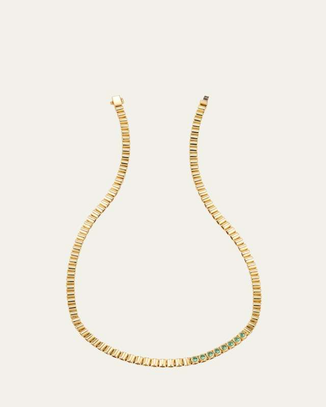 TUBBO Emerald Tennis Necklace